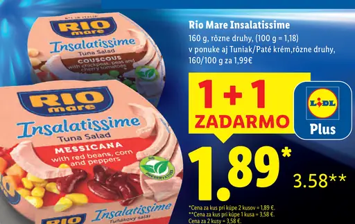 Rio Mare Insalatissime tuniakový šalát rôzne druhy