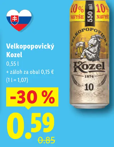 Velkopopovický Kozel plechovka
