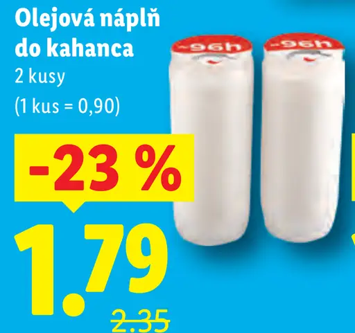 Olejová náplň do kahanca