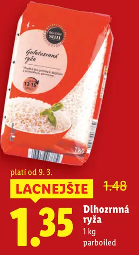 Dlhzrnná ryža parboiled