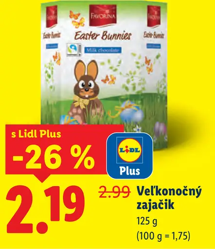 Favorina veľkonočný zajačik z čokolády