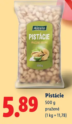 Alesto Pistácie pražené, solené