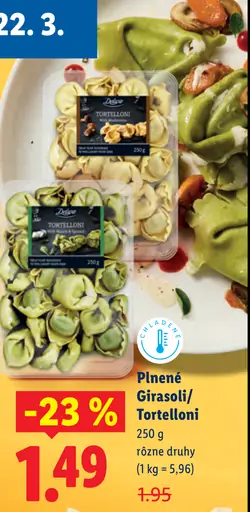 Deluxe plnené Girasoli/Tortelloni rôzne druhy