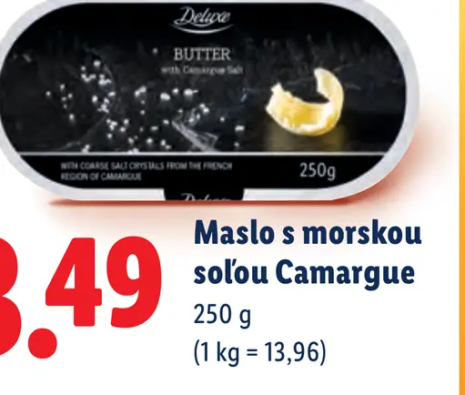 Deluxe Maslo s morskou soľou Camargue