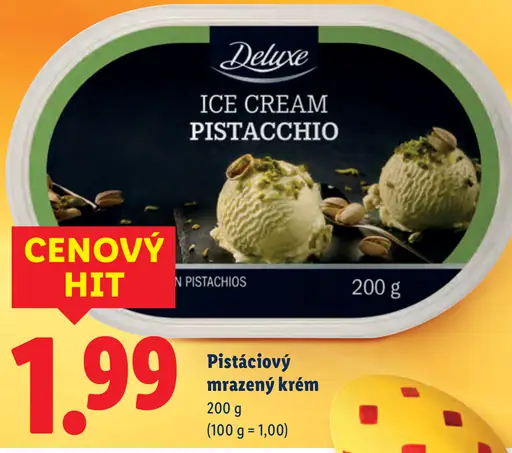 Deluxe pistáciový mrazený krém