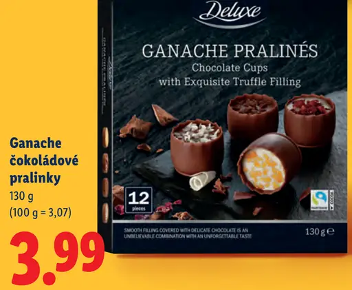 Deluxe Čokoládové pralinky Ganache