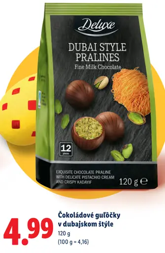 Deluxe čokoládové guľôčky v dubajskom štýle