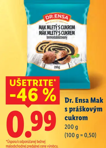Dr. Ensa Mletý mak s cukrom