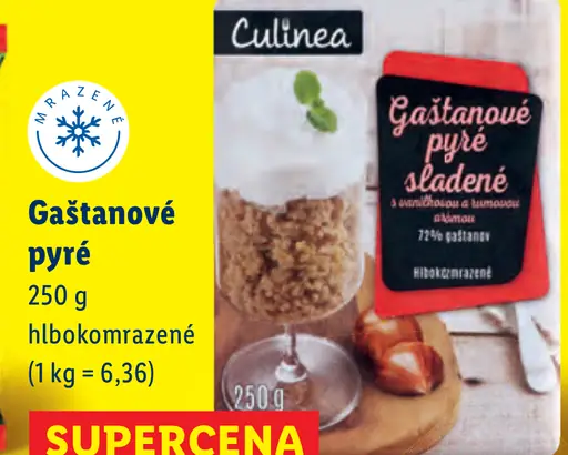 Culinea Gaštanové pyré sladené, hlboko mrazené