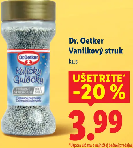Dr. Oetker Guľôčky strieborné biele