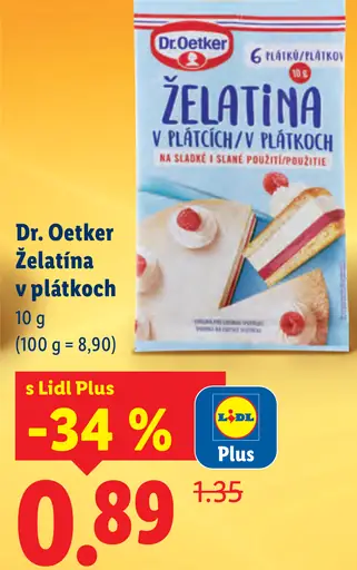 Dr. Oetker Želatína v plátkoch