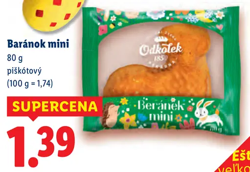 Odkolek baránok mini piškótový