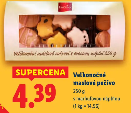 Favorina veľkonočné maslové pečivo s marhuľovou náplňou