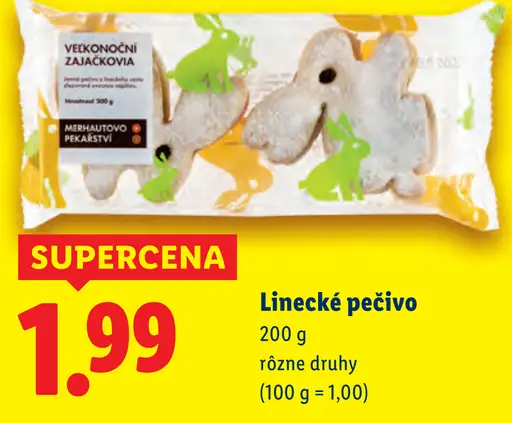 Linecké pečivo veľkonočné rôzne druhy