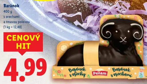 Penam baránok s orechami a tmavou polevou