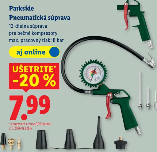 Parkside Pneumatická súprava