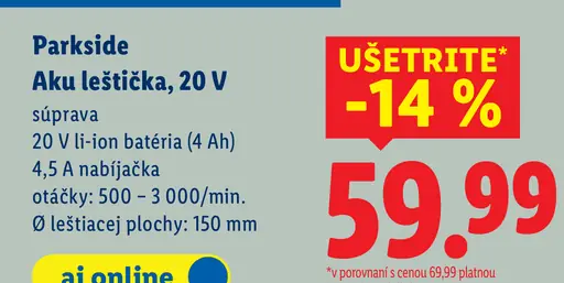 Parkside Aku leštička