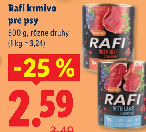 Rafi krmivo pre psy