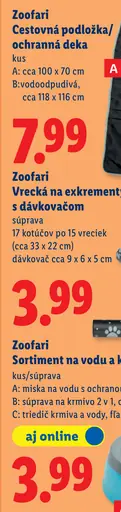 Zoofari cestovná podložka / ochranná deka pre psa