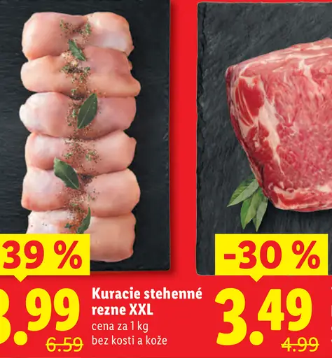 Kuracie stehenné rezne XXL bez kosti a kože