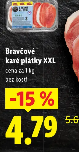 Mäsiarova bravčové karé plátky XXL bez kosti
