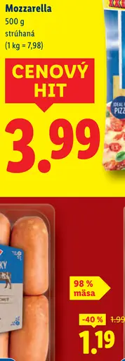 Milbona Mozzarella strúhaná