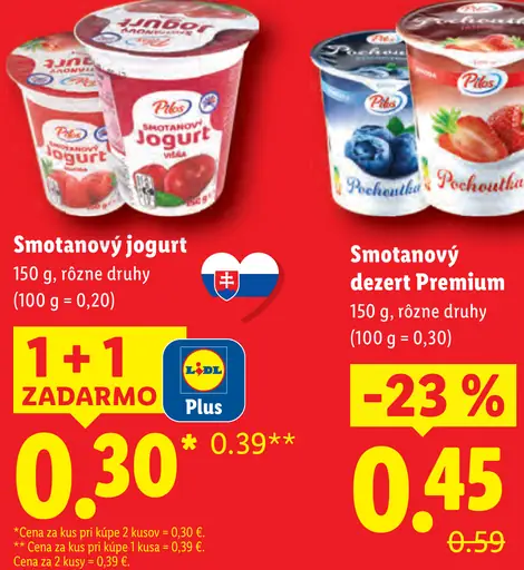 Pilos Smotanový dezert Premium rôzne druhy