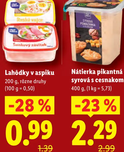 Šmak Lahôdky v aspiku rôzne druhy