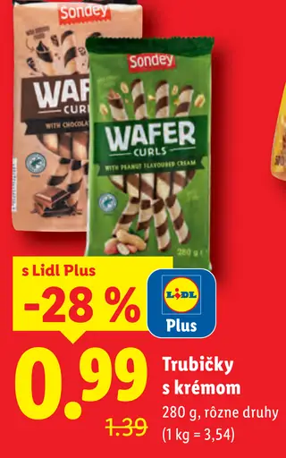 Sondey Trubičky s krémom