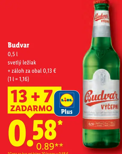 Budvar svetlý ležiak