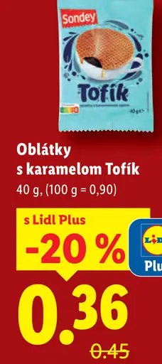 Sondey Tofík oblátky s karamelom