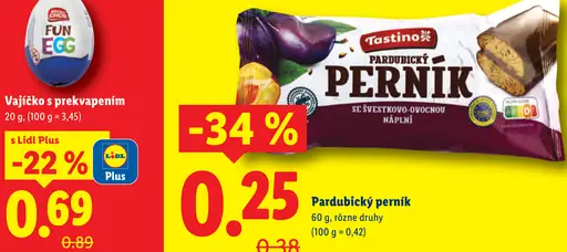 Tastino Pardubický perník se švestkovo-ovocnou náplní