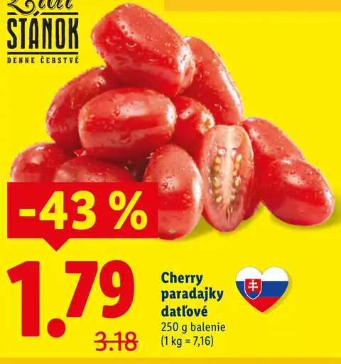 Cherry paradajky datľové