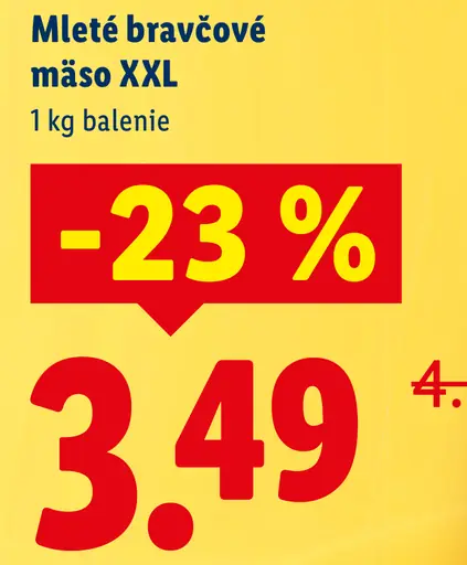 Mleté bravčové mäso XXL