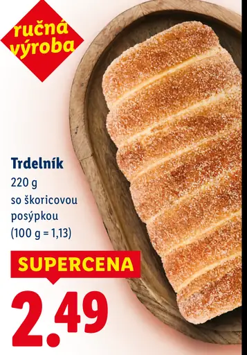 Trdelník so škoricovou posýpkou