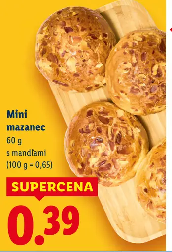 Mini mazanec s mandľami