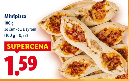 Minipizza so šunkou a syrom