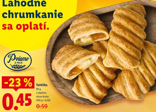 Priamo z pece taštička s náplňou rôzne druhy