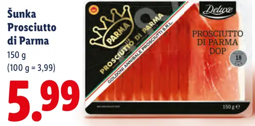 Deluxe šunka Prosciutto di Parma