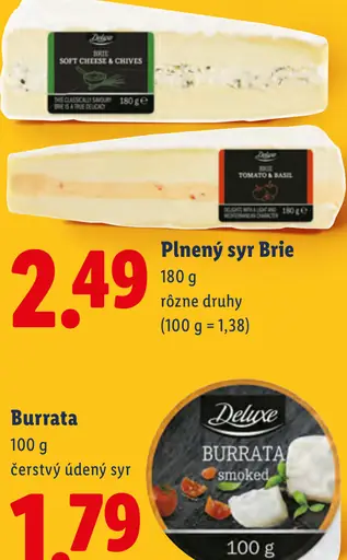 Deluxe Plnený syr Brie