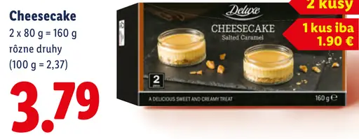 Deluxe cheesecake rôzne druhy