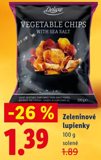 Deluxe zeleninové lupienky solené
