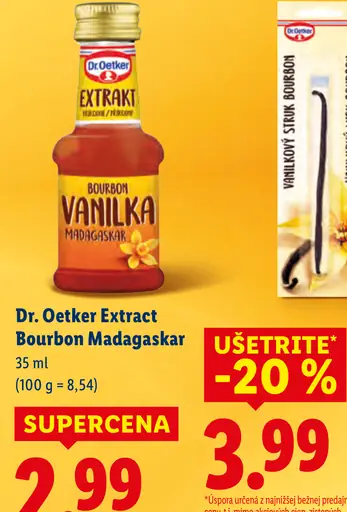Dr. Oetker Extrakt prírodný bourbon vanilka Madagaskar