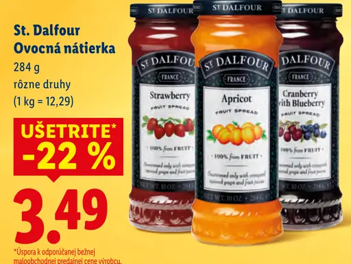 St. Dalfour Ovocná nátierka rôzne druhy