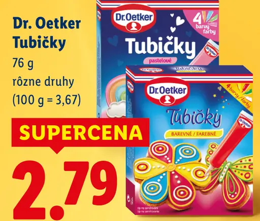 Dr. Oetker tubičky
