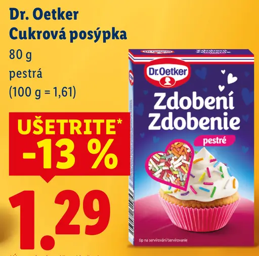 Dr. Oetker cukrová posýpka pestrá