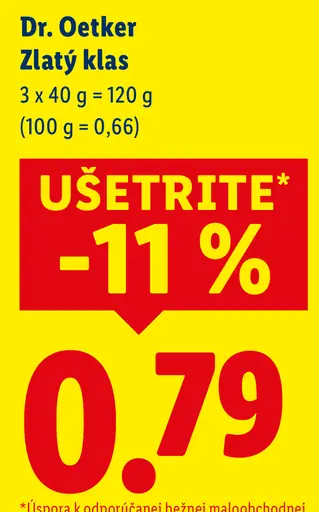 Dr. Oetker Zlatý klas Krémový prášok s vanilkovou arómou na prípravu krémov a plniek