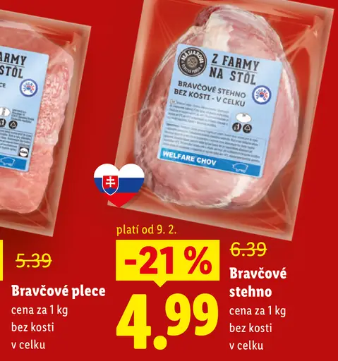 Z farmy na stôl bravčové stehno bez kosti vcelku