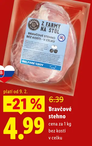 Z farmy na stôl bravčové plece bez kosti vcelku