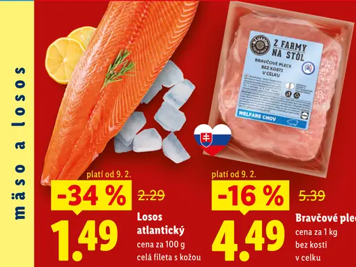 Losos atlantický celá fileta s kožou